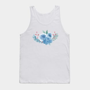 Blue bouquet flowers decoration Tank Top